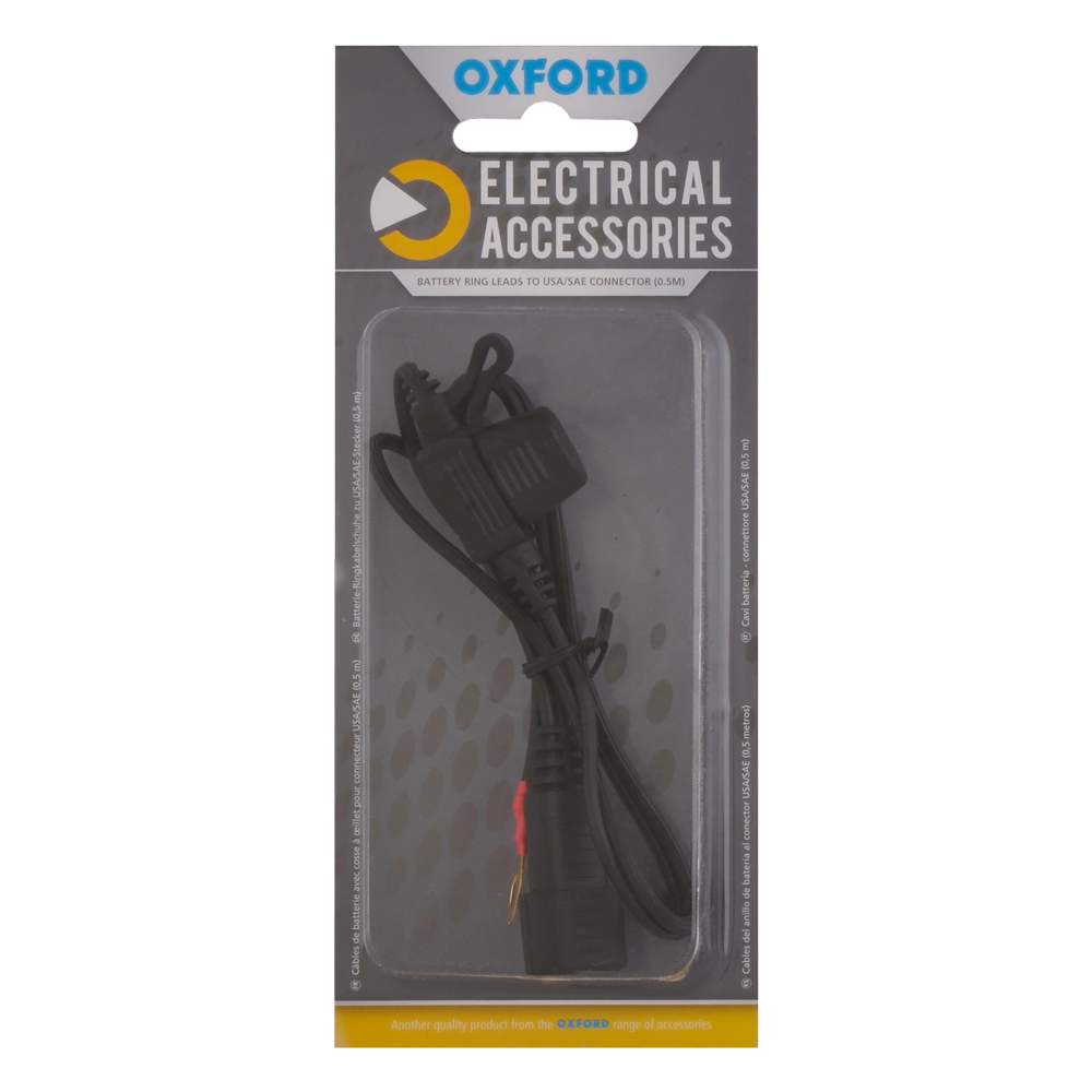 Oxford OXFORD BATTERY RING LEADS TO USA/SAE CONNECTOR (0.5 MTR LEAD)
